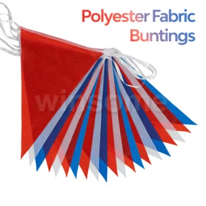 33ft/10m Union Jack Flag Fabric Bunting Red White Blue Pennant Banner Decoration - Picture 1 of 7