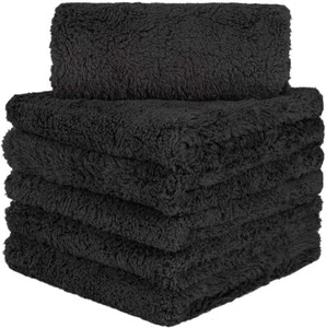 6 Pc Microfiber Cleaning Cloth Towel Rag Car Polishing Detailing 16"x16" 450 GSM - Picture 1 of 17