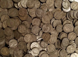 !$ .05 1942-1945 Five Jefferson War Nickels AG or Better 35% Silver - Picture 1 of 1