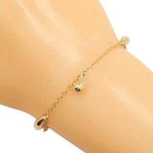 TIFFANY&Co. Teardrop 5P Bracelet Elsa Peretti K18 yellow gold 8.3g Women - Picture 1 of 8