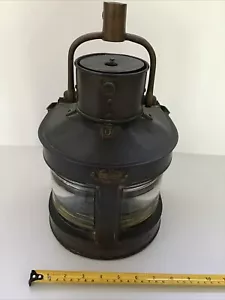 Pre loved antique copper ships lantern dated 1912 maybe used ww1 great display - Picture 1 of 23