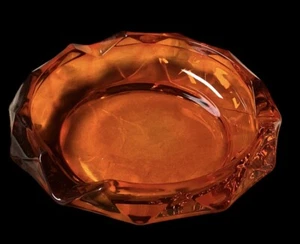 VINTAGE VIKING GEORGIAN ORANGE PERSIMMON ASHTRAY OR CANDY DISH SEE DESCRIPTION - Picture 1 of 7
