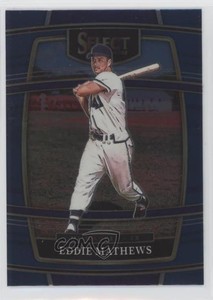 2022 Panini Select Concourse Retail Blue Prizm Eddie Mathews #87 HOF