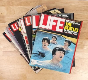 Time Magazine Vintage Iconic Covers Lot of 10 Kennedy Beatles Moon Landing - Imagen 1 de 22