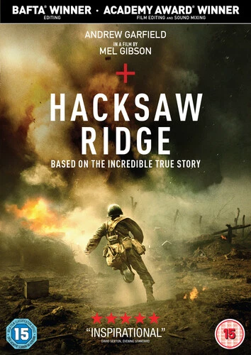 Hacksaw Ridge DVD (2017) Andrew Garfield, Gibson (DIR) cert 15 Amazing Value - Image 1 of 2
