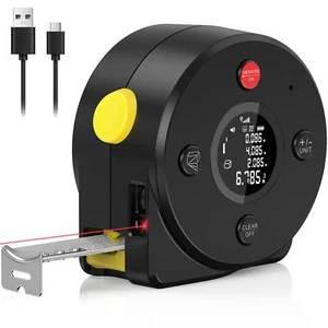 Laser Tape Measure 164Ft Measurement & 16Ft Manual Measuring Digital Tape Mea... - Picture 1 of 7
