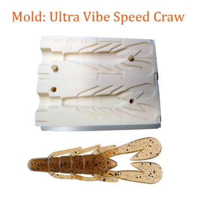 BOOG Mold Ultra Vibe Speed Craw Soft Plastic Fishing Lure Bait Making 3.5"