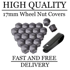 17mm Grey Wheel Nut Bolt Covers x 20 Pcs For BMW X5 [E53] (2000-07) - Picture 1 of 1