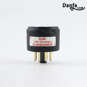 One Gold plated EL60 TO EL34 6L6 6P3P Vacuum tube convert socket - Picture 1 of 11