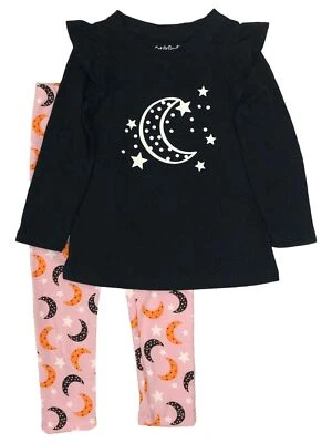 Infant & Toddler Girls Moon & Stars Halloween Outfit Shirt & Leggings Set - Image 1 of 2