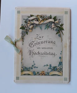Hochzeitserinnerungsheft 1939 USA Kaufmann Lahr/New York mehrseitiges Faltheft - Bild 1 von 1