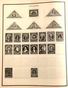 21 Ecuador Hinged Vintage Postage Stamps from 1920s as shown - Picture 1 of 1