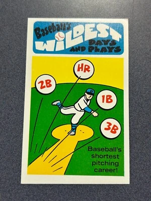 1973 FLEER BASEBALL'S WILDEST DAYS AND PLAYS #18 EX @QJ13 - Image 1 of 2
