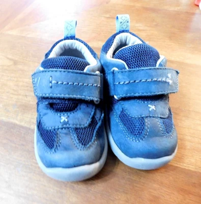 Timberland zapatos de cuero y malla azul niño talla 5 Foto 1 de 4