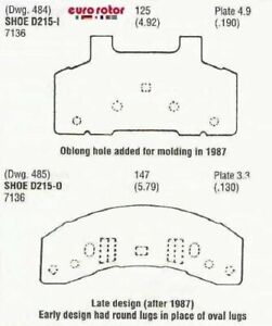 Front Disc Brake Pad Set for 1993-1996 Oldsmobile Cutlass Ciera OEM Style F1D215