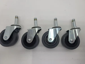 4--2.5" Inch Replacement Pop-in Wheels for Plastic Creepers, Chairs, Etc - Picture 1 of 5
