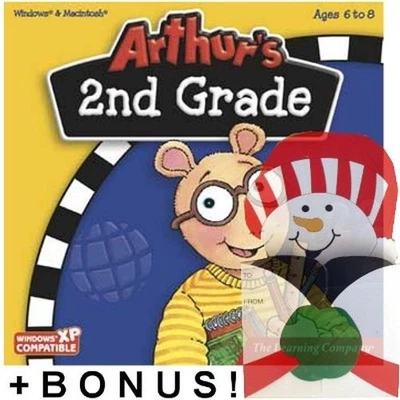 Arthur's 2nd Grade Edutainment PC Software + Snowman Gift Box Mailer Bundle New - Image 1 of 4