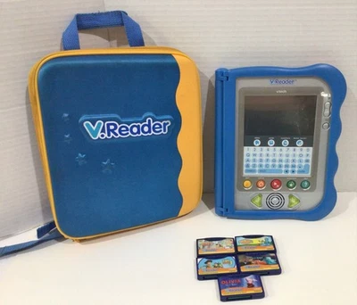 VTech V.Reader Interactive E-Reading System Blue with 5 Games & Carry Bag - Image 1 of 4