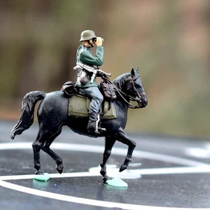 Diorama WW2 1/72 TANK Figur German Scout Kavallerie Militär Pferde Soldaten Q1y1 - Bild 1 von 10