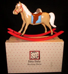 American Girl Bitty Baby "Caja de caballo mecedor musical de cuerda" De colección 2001 ¡Funciona! - Imagen 1 de 22