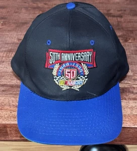 NASCAR 50TH ANNIVERSARY RACING BASEBALL HAT CAP BLACK - Picture 1 of 6