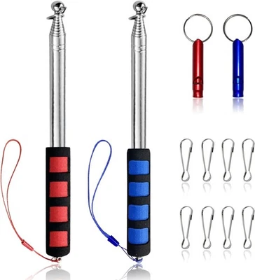 Teleskop Fahnenmast Set, 2 Stücke Fahnenstange Ausziehbar 2M mit 8 Stücke K - Bild 1 von 4