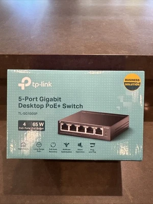 TP-Link TL-SG1005P 5-Port Gigabit Desktop Switch with 4 PoE+ Ports, 65W - Image 1 of 4