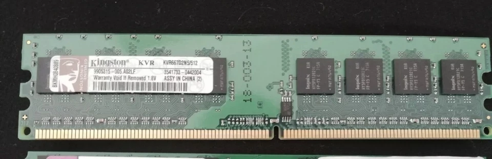  512 mb  DDR 2 Computer Desktop # retrogaming kingston  - Immagine 1 di 1