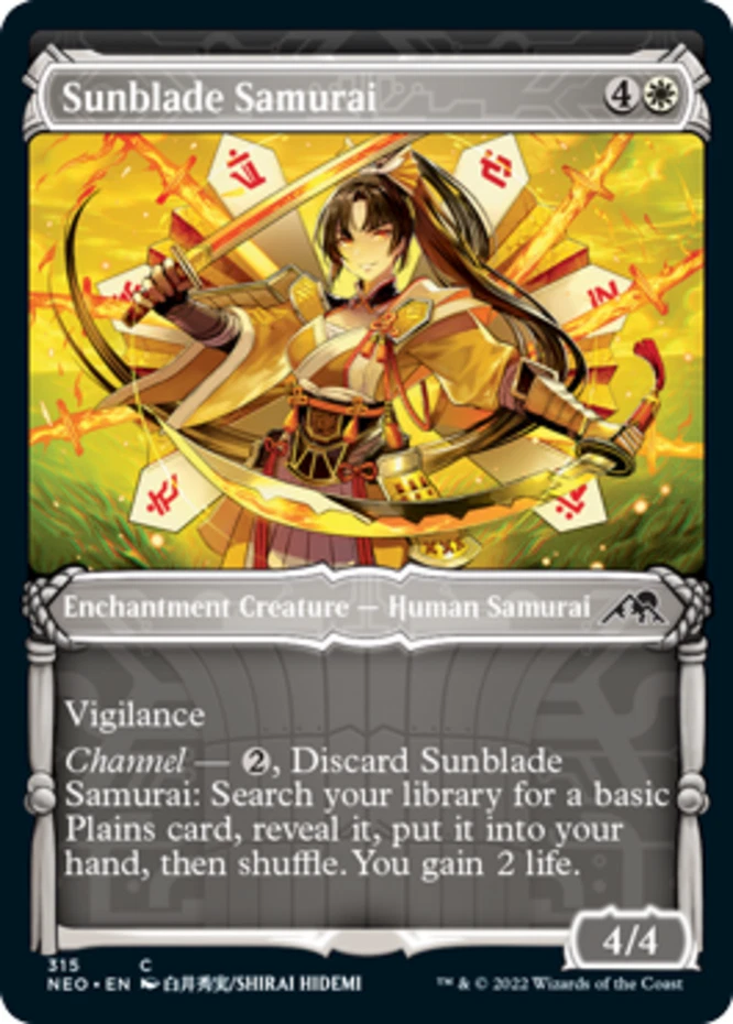 x1 Sunblade Samurai - Showcase - Kamigawa: Neon Dynasty - NM - MTG - Image 1 of 1