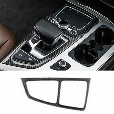 Panel de cambio central de fibra de carbono real para Audi Q7 2016-2019 decoración moldura 1* Foto 1 de 3