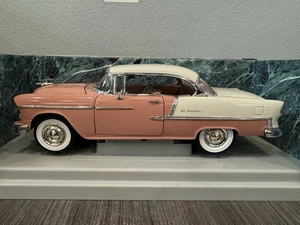 1955 Chevrolet Bel Air Pink 1:18 American Muscle ERTL DieCast MIB - Picture 1 of 10