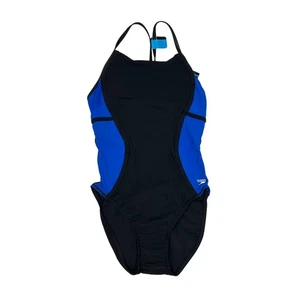 Speedo Power+ Sprint Splice Free Back Tech Race III One-Piece Swimsuit Sz 10 /36 - Picture 1 of 15