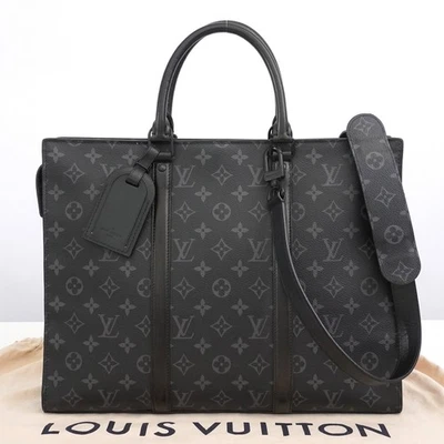 LOUIS VUITTON LV Monogram Eclipse Sac Plat M45265 Bag With IC Chip Auth #53863A - Image 1 of 4