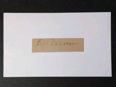 Bill Dreesen (d.1971) Signed Autograph Cut Debut 1931 Boston Braves - Image 1 of 2