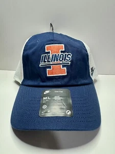 Cappello regolabile Illinois Fighting Illini Nike Vintage Club Trucker - Navy/Bianco - Foto 1 di 5