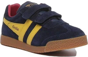 Gola Classics Harrier Kids Two Straps Suede Trainers In Navy Sun Size UK 8 - 2 - Bild 1 von 6