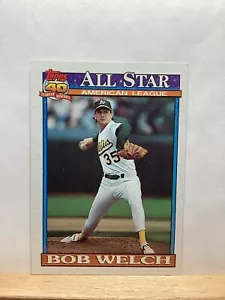 Carta Baseball Topps 1991: Bob Welch, Oakland Athletics - Card #394 - Foto 1 di 2