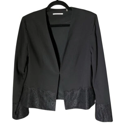 Blazer Tahari en Negro con Detalle de Encaje Talla 8, Oficina, Neutro, Ropa de Trabajo Foto 1 de 4