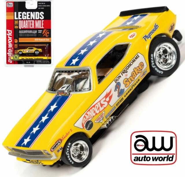 Auto World 4gear Don The Snake Prudhomme Plymouth Cuda HO Slot Car