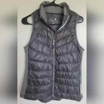 Tangerine Women's Vest Sleeveless Duck Down Puffer Black/Gray Size Small - Image 1 of 4