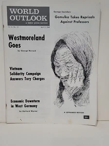 World Outlook Magazine April 5, 1968 Vietnam War Socialist Labor Press Service - Picture 1 of 5