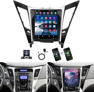 Apple Carplay Radio Android 13 GPS NAVI WIFI W/CAM For 2011-2015 Hyundai Sonata - Picture 1 of 23