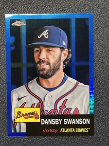Dansby Swanson 2022 Topps Chrome Platinum Blue Prism Refractor Card #69, Braves - Picture 1 of 2