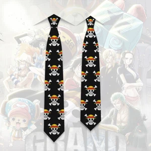 Cosplay One Piece Luffy Skull Tie Necktie Halloween Costumes Accessories Props - Picture 1 of 12