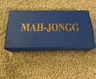 NEW MAH JONG SET in Blue Carrying Case Mah-Jongg 160 Tiles Chips Sealed Mahjongg