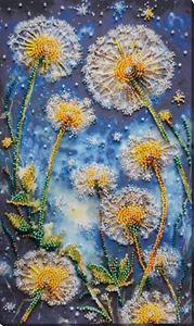 DIY Bead Embroidery Kit Dandelion Night Beadwork Beaded Stitching Craft Art Set - Picture 1 of 14
