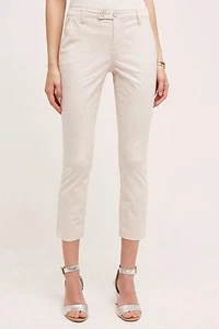 NWT Anthropologie Blushed Stripe Crops Pants Size 26 - Picture 1 of 4