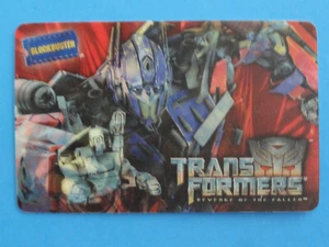 TARJETA DE REGALO TRANSFORMERS VENGANZA DE LOS FABLLEN BLOCKBUSTER 2009 - SIN VALOR EN LA TARJETA - Imagen 1 de 3