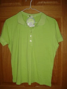 FRESH PRODUCE Top L Apple Logo Polo Top  - Picture 1 of 6