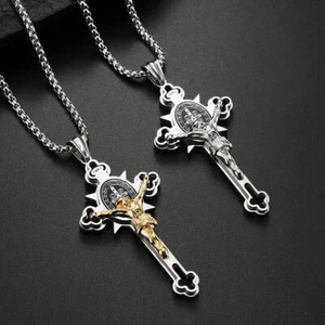 Collar Cruz Exorcismo San Benito -BENDITO POR EL PAPA ROSARIO DE SAN BENITO - Imagen 1 de 7